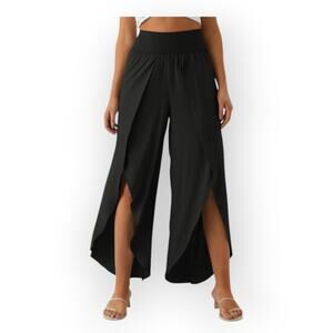 Halara Breezeful High Waisted Palazzo Pants Wide Leg Flowy Black XL NWT Flowy